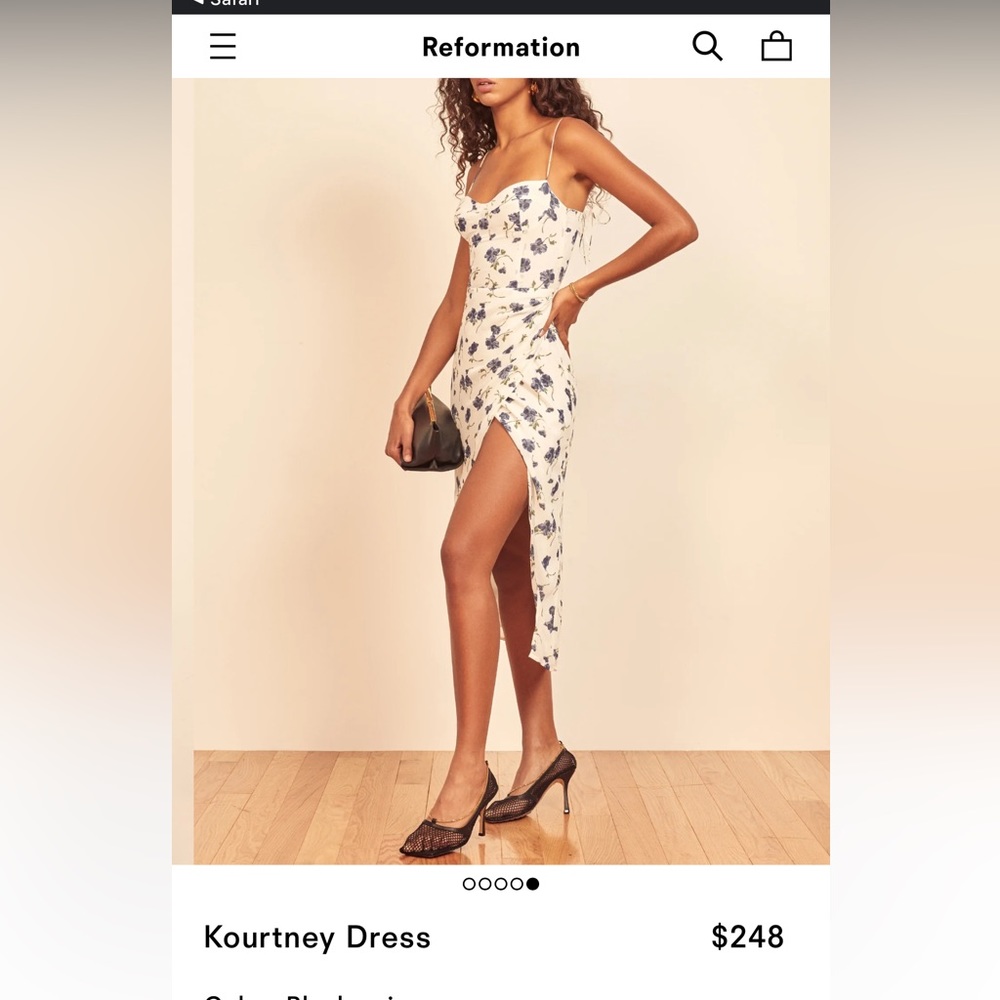 Reformation Kourtney dress size 4, new with tag
